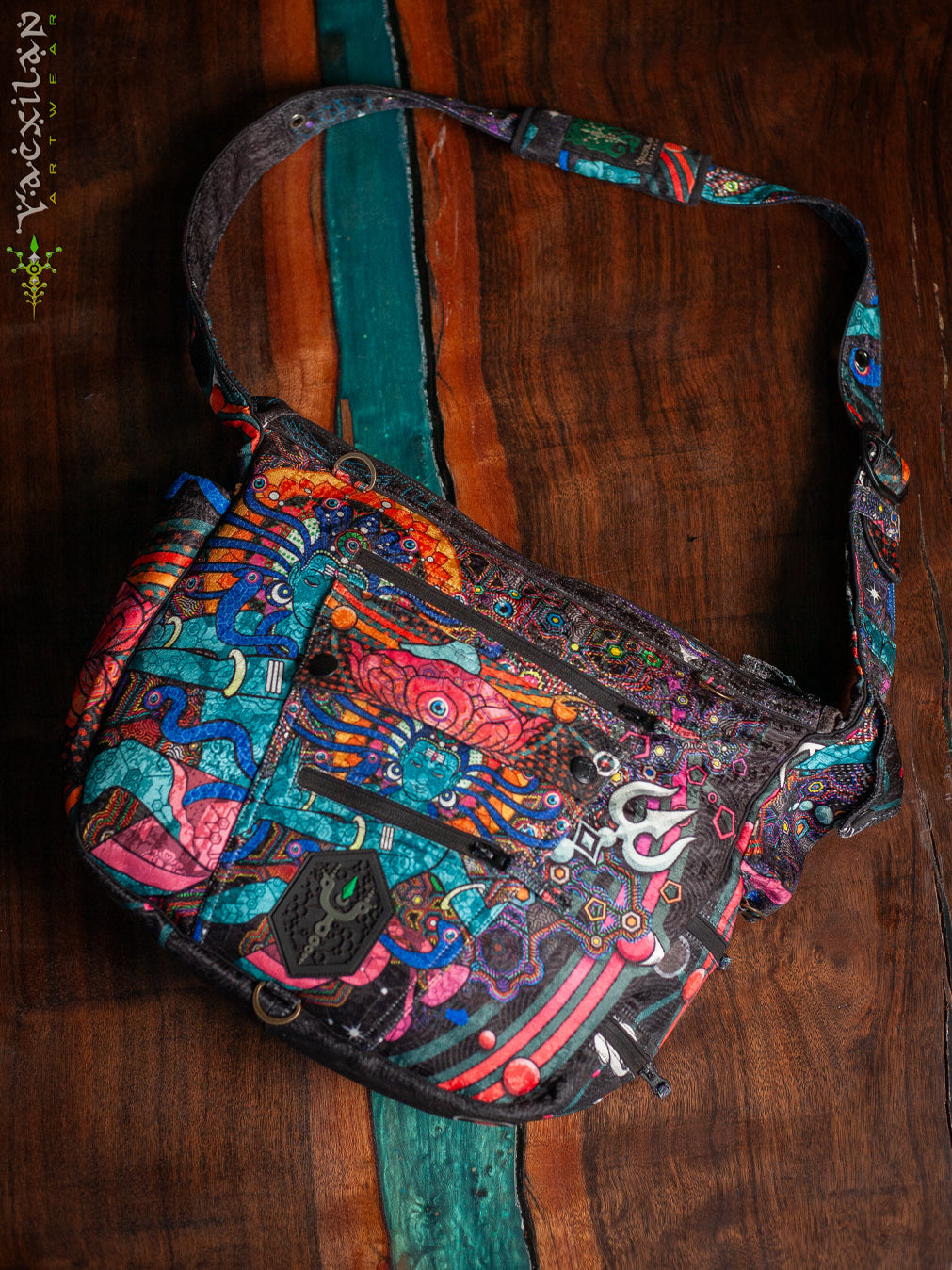 Side Bag / Satin Jaquard - Black NATARAJ